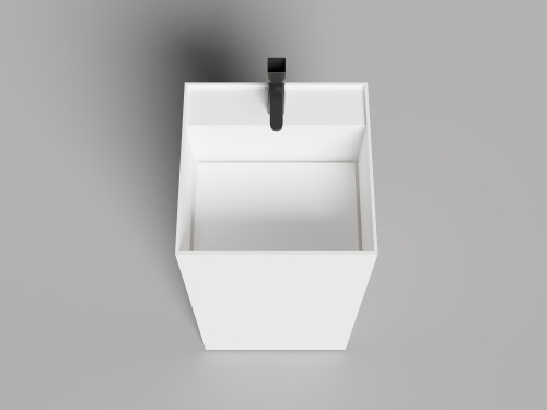 Раковина из искусственного камня Salini ARMONIA 130522M 45х45 напольная цвет белый без отверстий под смеситель - фото 3